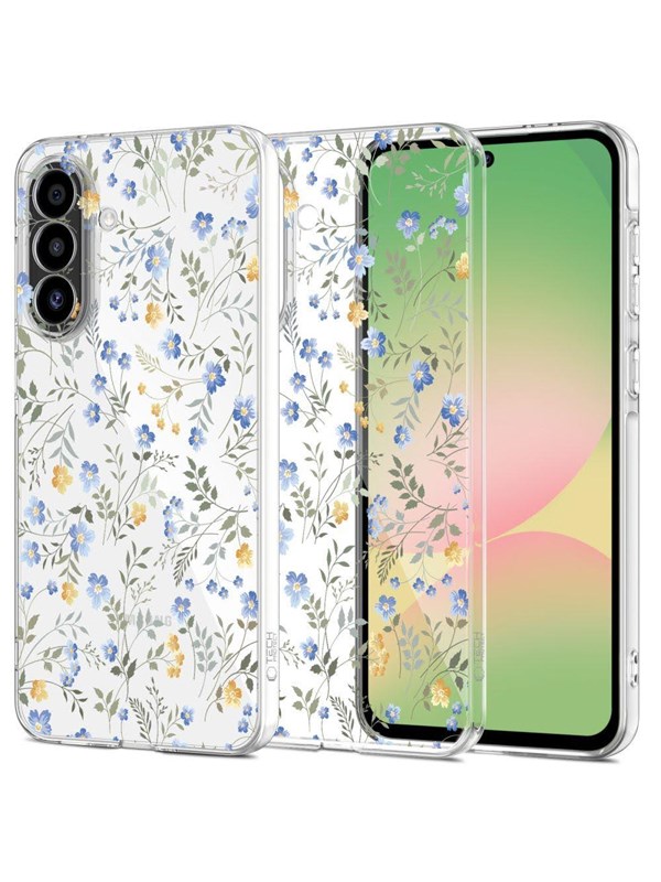 Tech-Protect  FlexAir Case for Samsung Galaxy A27 - Clear and Floral