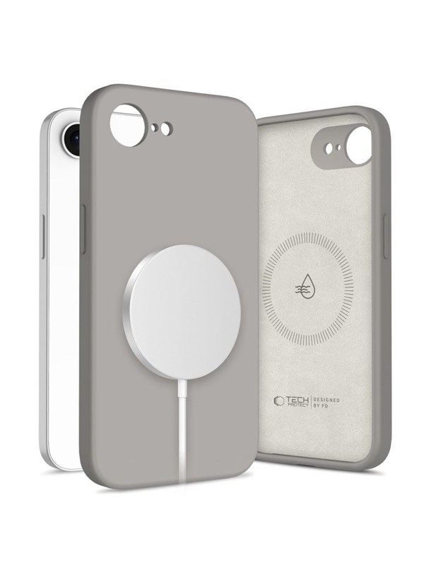 Tech-Protect  Silicone MagSafe Case for iPhone 16e / 17e - Gray