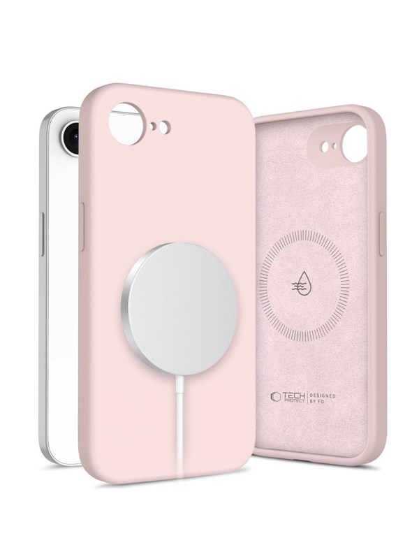 Tech-Protect Silicone MagSafe Case for iPhone 16e / 17e - Pink