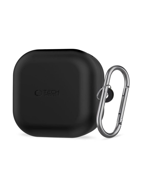 Tech-Protect  Silicone Hook Case for Samsung Galaxy Buds 4 / 4 Pro - Black