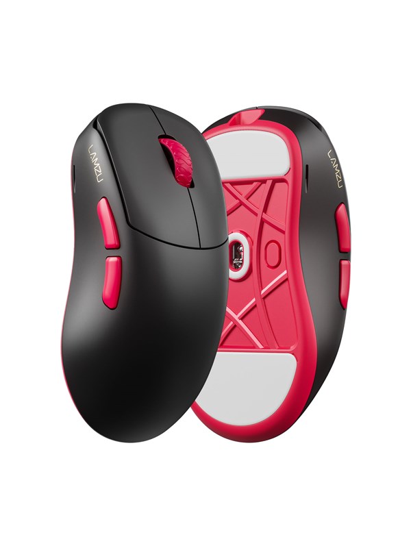 Lamzu Thorn V2 (Black/Red) - Gamingmus - Optic - 5 knappar - Svart