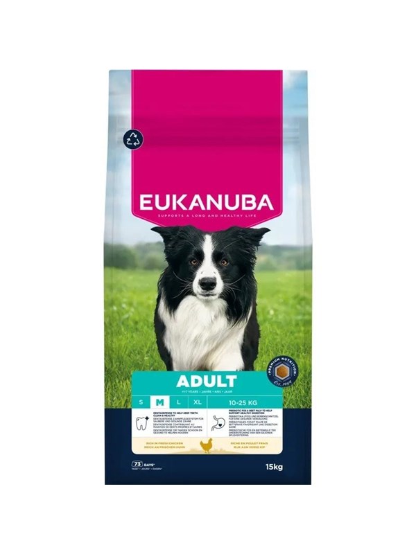 Eukanuba Premium Nutrition Adult Medium Breed Chicken - dry dog food - 15kg