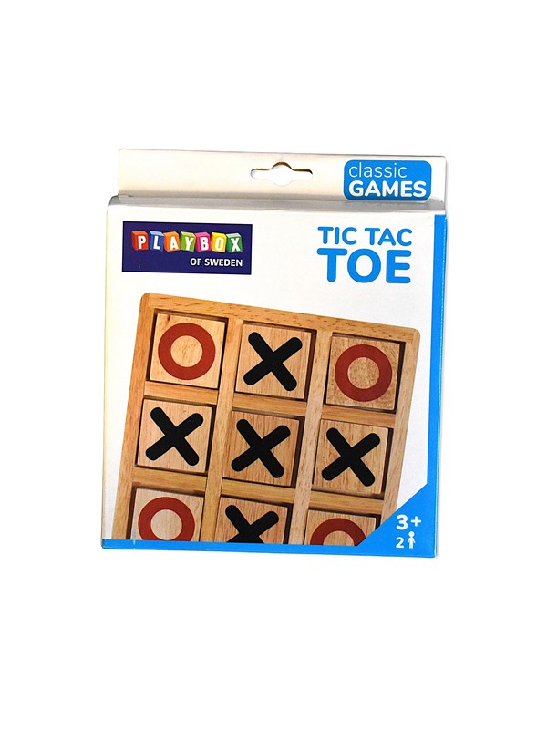 Playbox Kryds og bolle  i træ 18x18