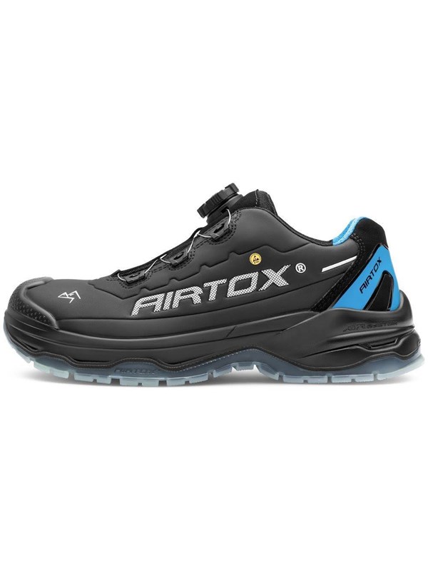 AIRTOX TX11 skyddsskor TX11 TransAm, Whitelayer spiktrampskydd, PRO smart lacing, svart/blå - Str. 40