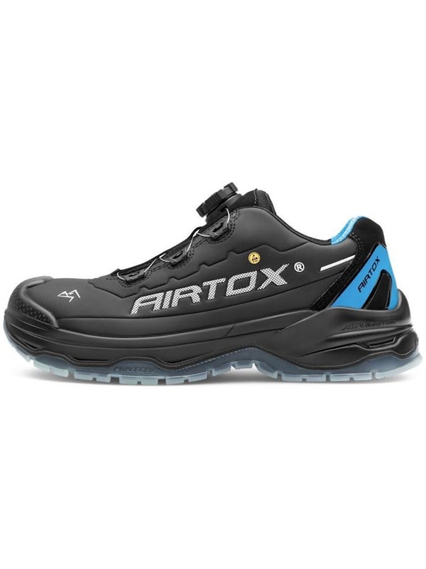 AIRTOX TX11 skyddsskor TX11 TransAm, Whitelayer spiktrampskydd, PRO smart lacing, svart/blå - Str. 43