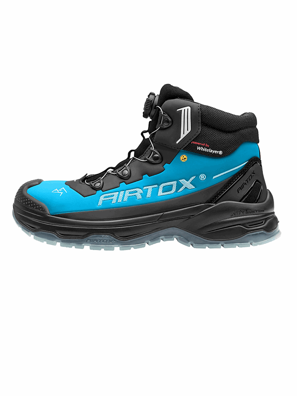 AIRTOX TX66 säkerhetskänga,TransAm, Whitelayer spiktrampskydd, PRO smart snörning, TPU-sula, Svart/blå - Str. 38