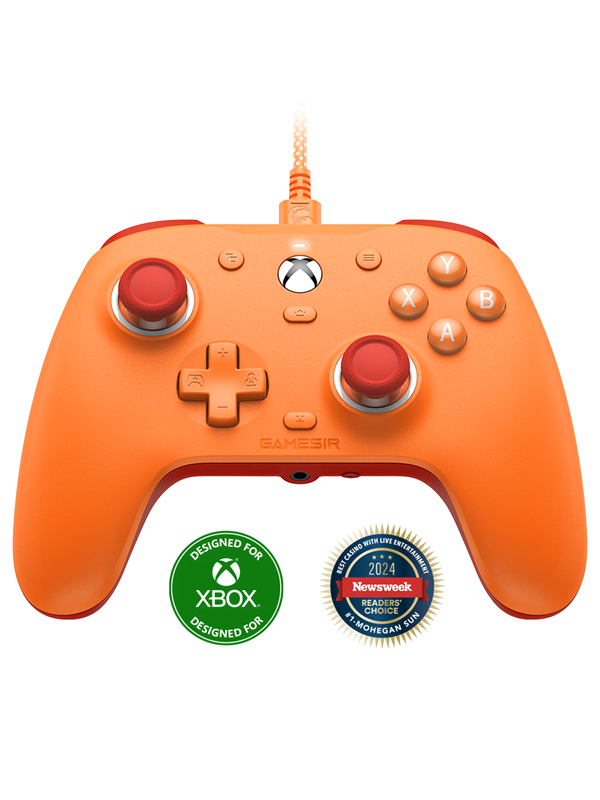 GameSir G7 Pro Multiplatform Gamepad - Orange (TMR Sticks Hall-Effect Triggers) Xbox Licensed - Wireless Controller - Microsoft Xbox One X