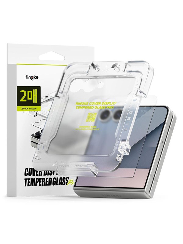 Ringke Cover Display Easy Slide 2-pack Tempered Glass for Samsung Galaxy Z Flip 7 - Clear