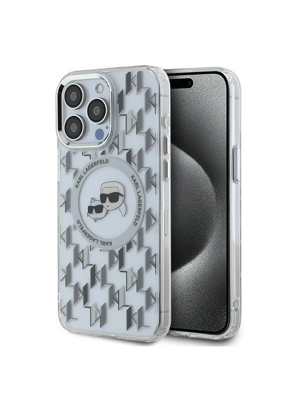 Produktfoto för Karl Lagerfeld iPhone 15 Pro Mobilskal MagSafe IML Monogram - Transparent