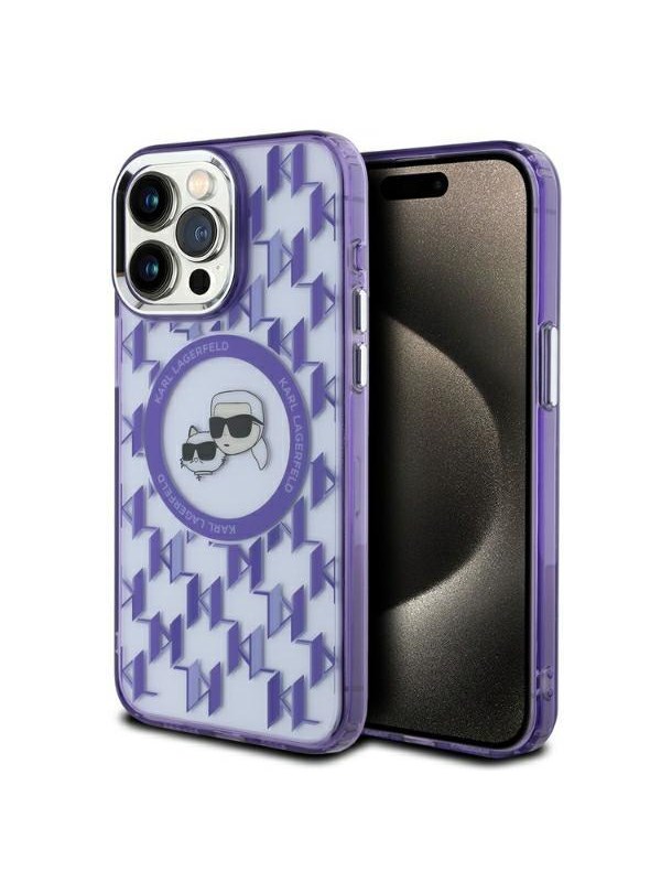 Produktfoto för Karl Lagerfeld iPhone 15 Pro Max Mobilskal MagSafe IML Monogram - Lila