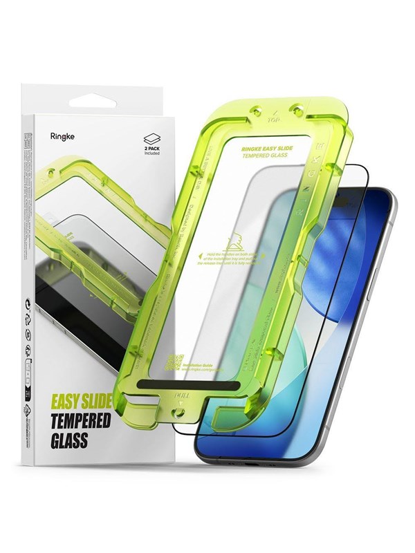 Ringke  Easy Slide 2-pack Tempered Glass for iPhone 17 Air - Black