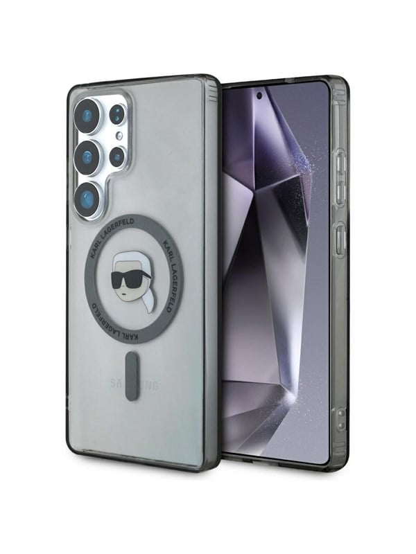 Produktfoto för Karl Lagerfeld Galaxy S25 Ultra Mobilskal MagSafe Karl Printed Logo - Svart