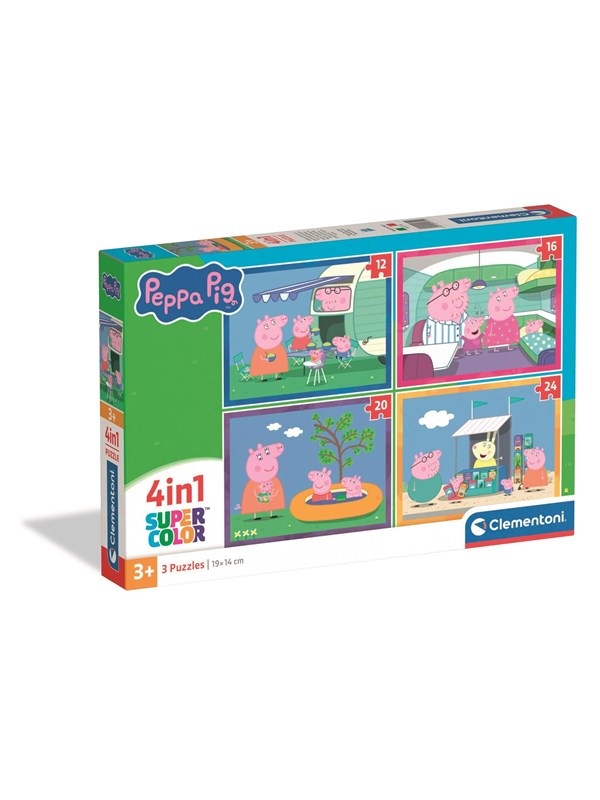 Clementoni Puslespil 4-i-1 Peppa Pig Golv