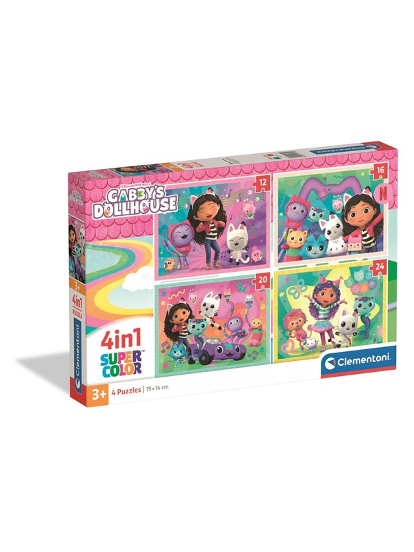 Clementoni Puslespil 4-i-1 Gabby's Dollhouse Golv