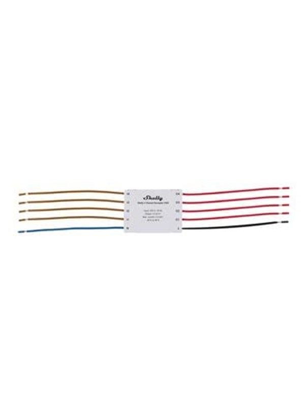Shelly 4-Channel Decoupler 230V - AC till DC-signalomvandlare