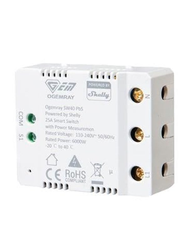Shelly Smart relay 25A - Powered By
