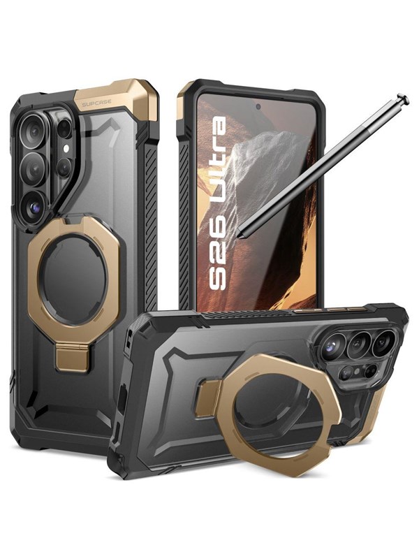 SUPCASE UB Grip Mag MagSafe Case for Samsung Galaxy S26 Ultra - Black &amp; Brown