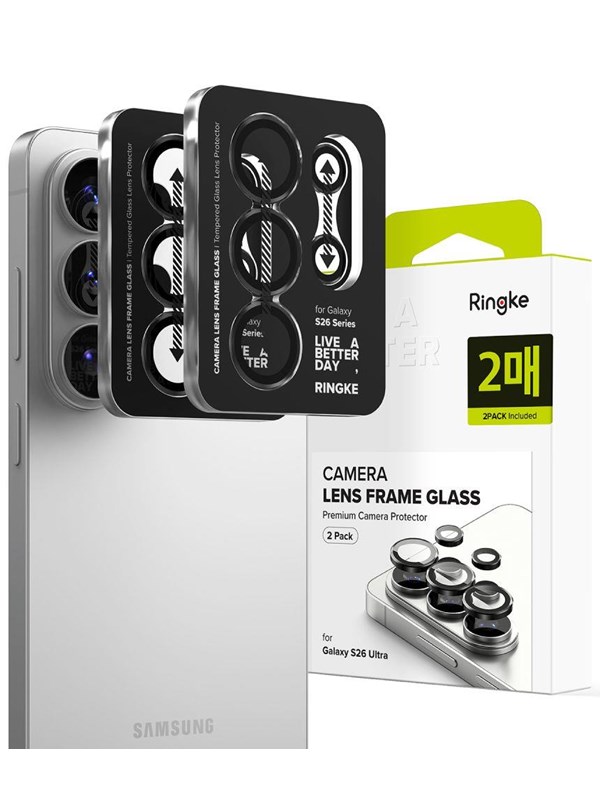 Ringke  Camera Frame Protector 2-Pack Camera Protector for Samsung Galaxy S26 Ultra - Black