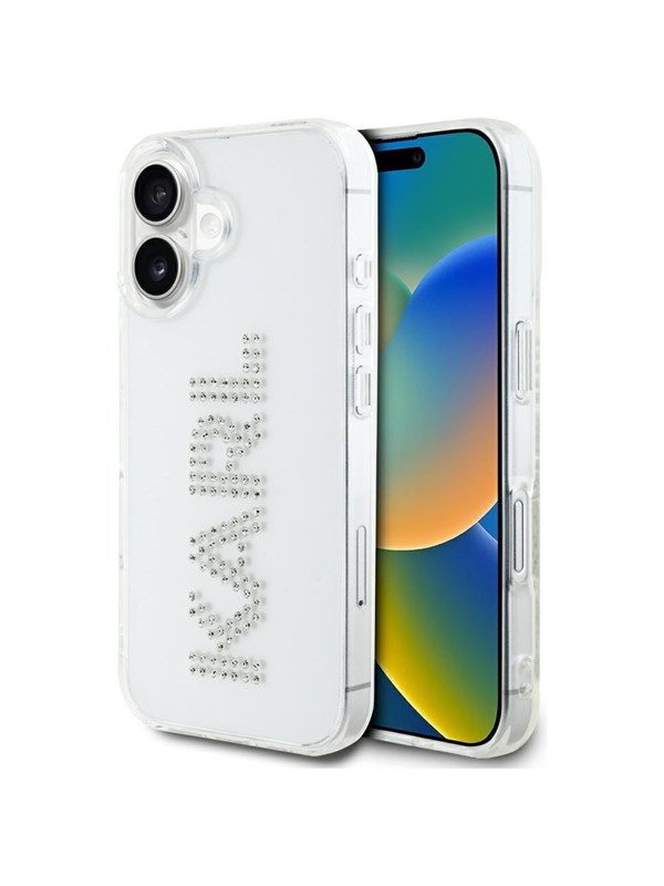 Produktfoto för Karl Lagerfeld iPhone 16 Mobilskal IML Rhinestones Logo - Transparent