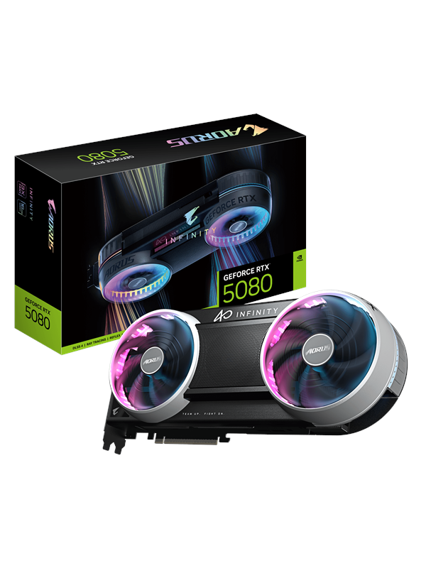 GIGABYTE GeForce RTX 5080 AORUS INFINITY - 16GB GDDR7 RAM - Grafikkort