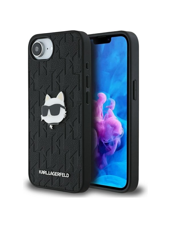 Produktfoto för Karl Lagerfeld iPhone 16e Mobilskal Monogram Choupette Head