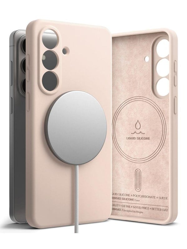 Produktfoto för Ringke Silicone MagSafe Skal till Samsung Galaxy S26 - Rosa