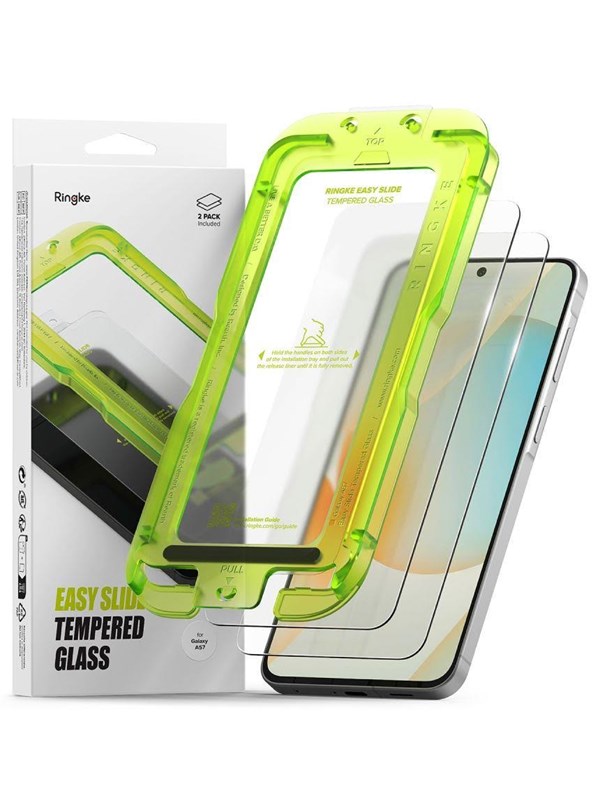 Ringke Easy Slide 2-pack Tempered Glass for Samsung Galaxy A57 5G