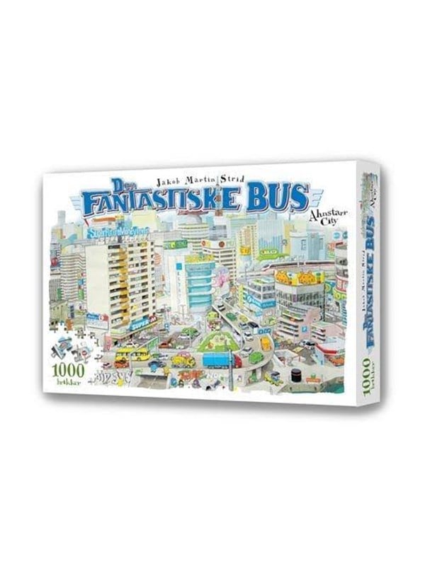 Gyldendal Den fantastiske bus - Ahnstarr City - puslespil 1000 brikker