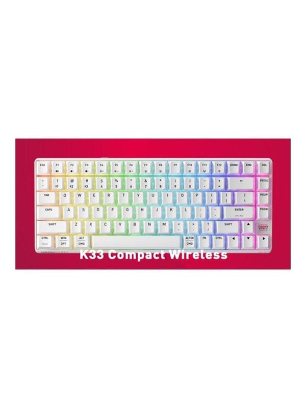 Cherry XTRFY K33 G8D-2403 - keyboard - 75% compact - QWERTY - Pan Nordic - white Input Device - Gaming Tangentbord - Nordisk - Vit