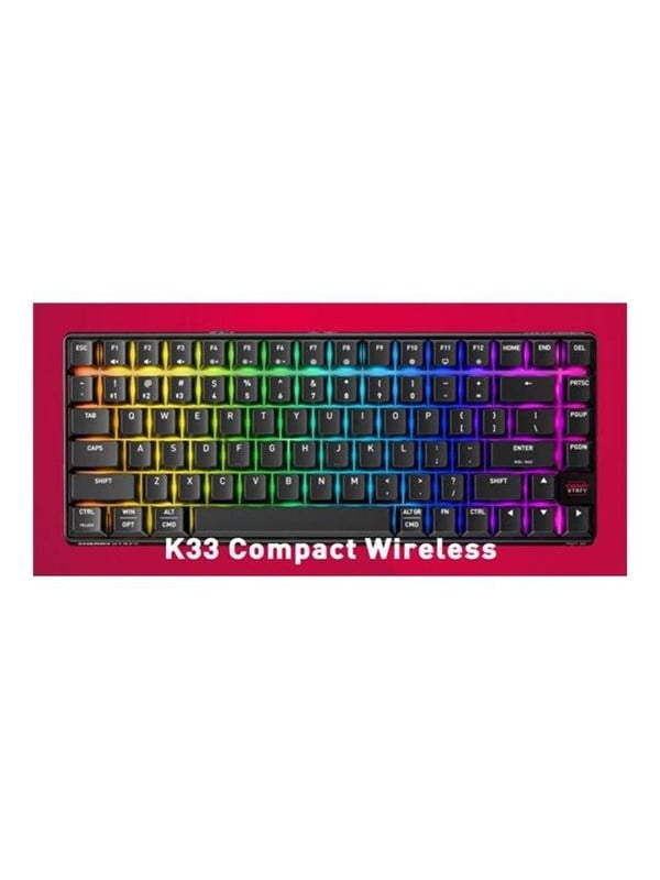 Cherry XTRFY K33 G8D-2403 - keyboard - 75% compact - QWERTY - Pan Nordic - black Input Device - Gaming Tangentbord - Nordisk - Svart