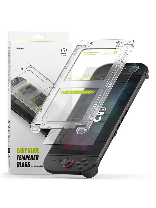 Ringke Easy Slide 2-pack Tempered Glass for Nintendo Switch 2 - Clear