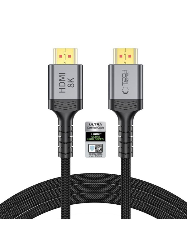 Tech-Protect  UltraBoost HDMI 2.1 4K 120HZ / 8K 60HZ 200cm Cable - Black