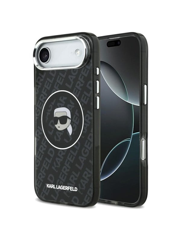 Karl Lagerfeld IML Karl Head Logo MagSafe Case for iPhone 17 Air - Black