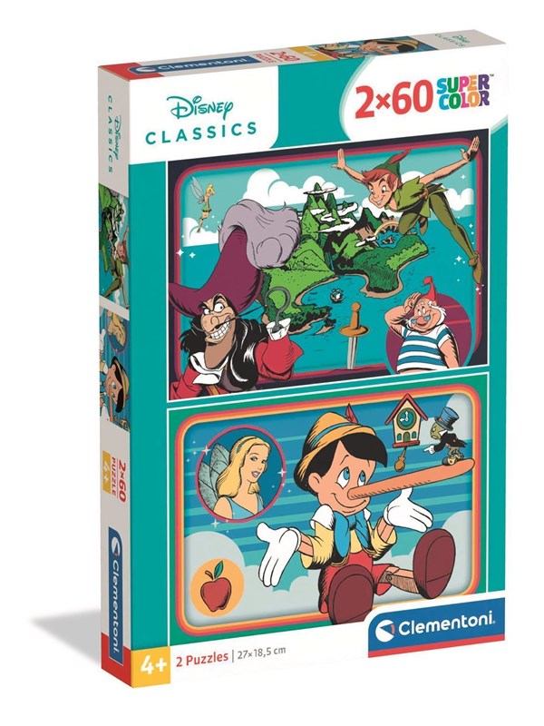 Clementoni Puzzle WD Classic 2x60 pieces Golv