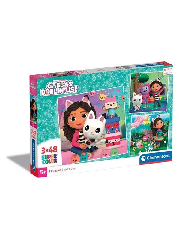 Clementoni Puzzle Gabby's Dollhouse 3x48 pieces Golv