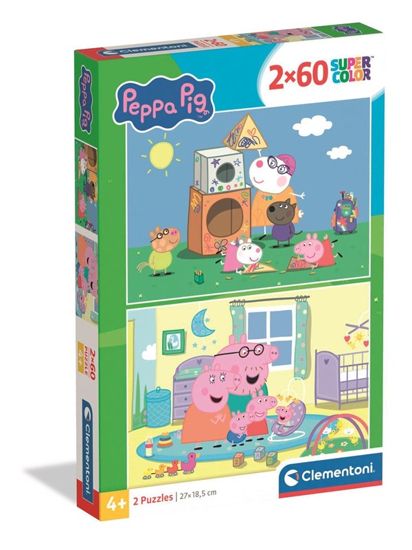 Clementoni Puzzle Peppa Pig 2026 2x60 pieces Golv