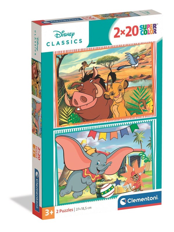Clementoni Puzzle Disney Classic 2026 2x20 pieces Golv