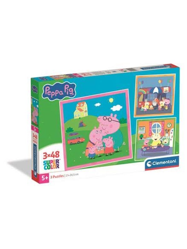 Clementoni Puzzle Peppa Pig 2026 3x48 pieces Golv