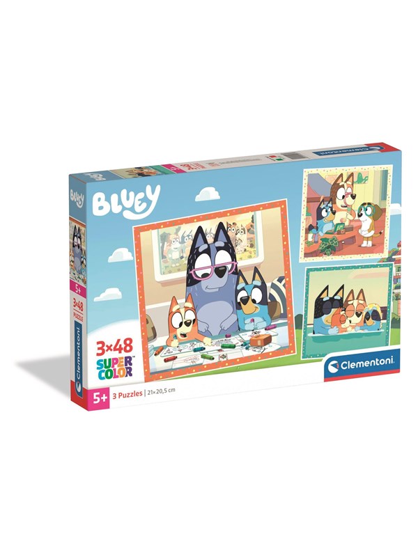 Clementoni Puzzle Bluey 2026 3x48 pieces Golv