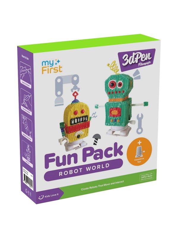 myFirst 3dPen Make Filaments Fun Pack Robot World