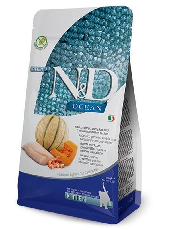 Produktfoto för Farmina N&D Ocean Cat Cod & Pumpkin Kitten 1,5 kg