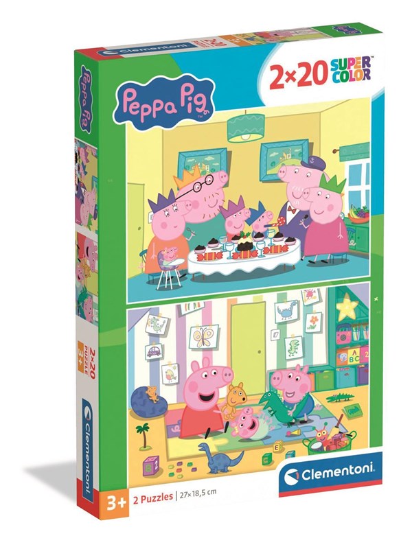 Clementoni Puzzle Peppa Pig 2x20 pieces Golv
