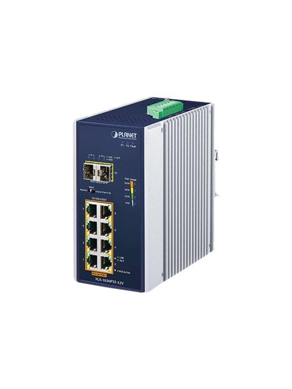 PLANET IGS-1020PTF-12V - switch - 10 ports - unmanaged