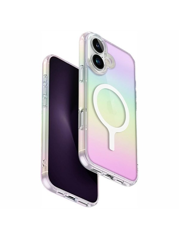 Produktfoto för UNIQ iPhone 16 Plus Mobilskal MagSafe Iridescia - Holografiska