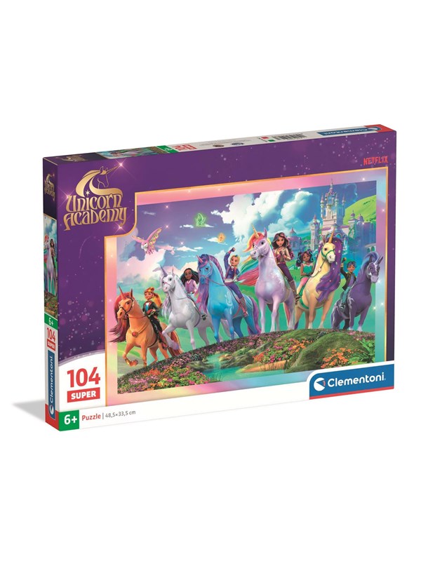 Clementoni Puzzle Super Unicorn Academy -1- 104 pieces Golv