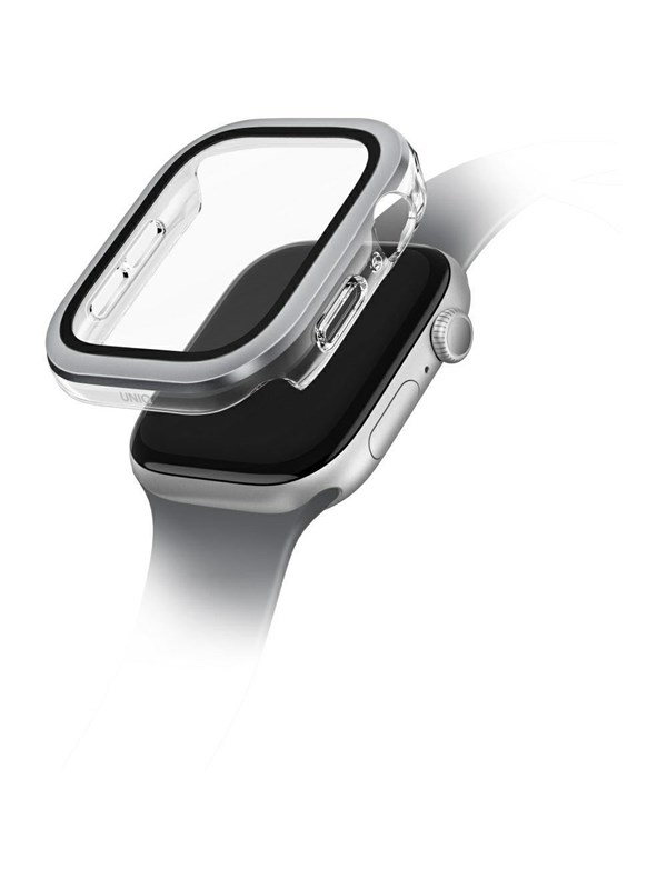 UNIQ Voute Tempered Glass Case for Apple Watch 10 42 mm - Silver