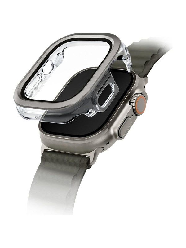 UNIQ Voute Tempered Glass Case for Apple Watch Ultra 49mm - Silver
