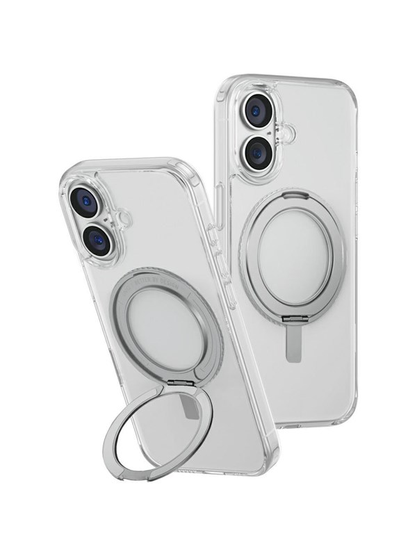 UNIQ  Swivix 360 Rotating Kickstand Case for iPhone 16 - Transparent
