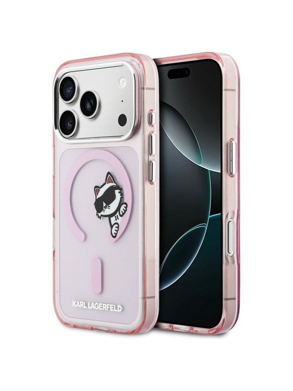 Karl Lagerfeld IML Peekaboo MagSafe Case for iPhone 17 Pro - Pink