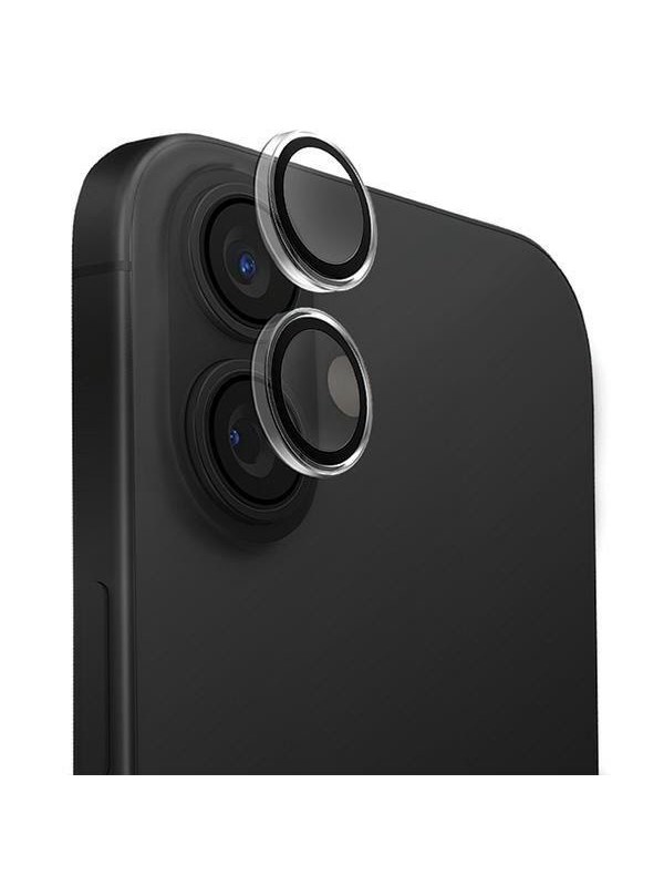 UNIQ Optix Clear Camera Lens Protector Screen Protector iPhone 16 / 16 Plus with Applicator - Clear Black
